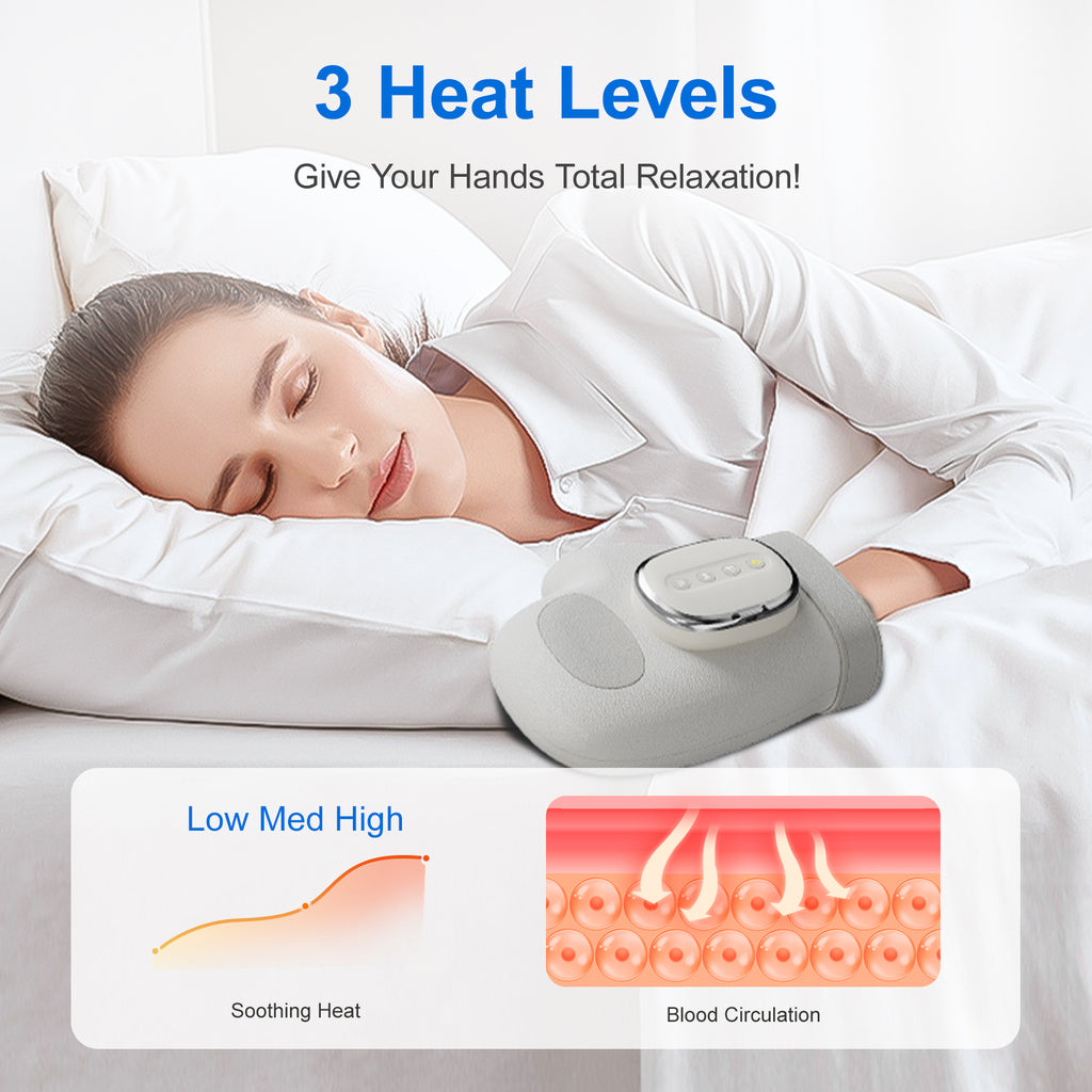 Intelligent Hand Massager with 3D Pressure, Heat & Cold Therapy