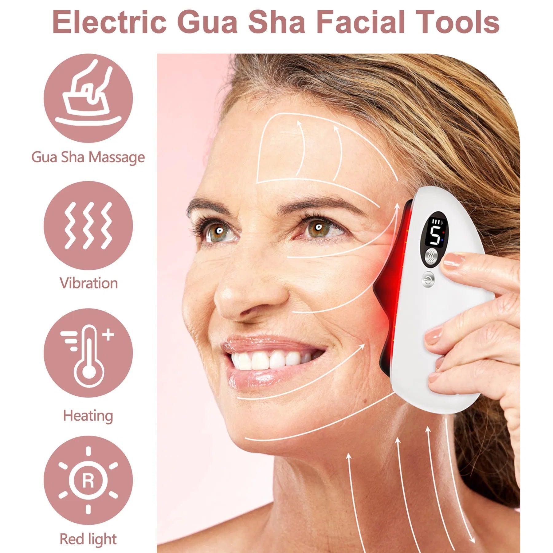 Electric Black Obsidian Heated Gua Sha