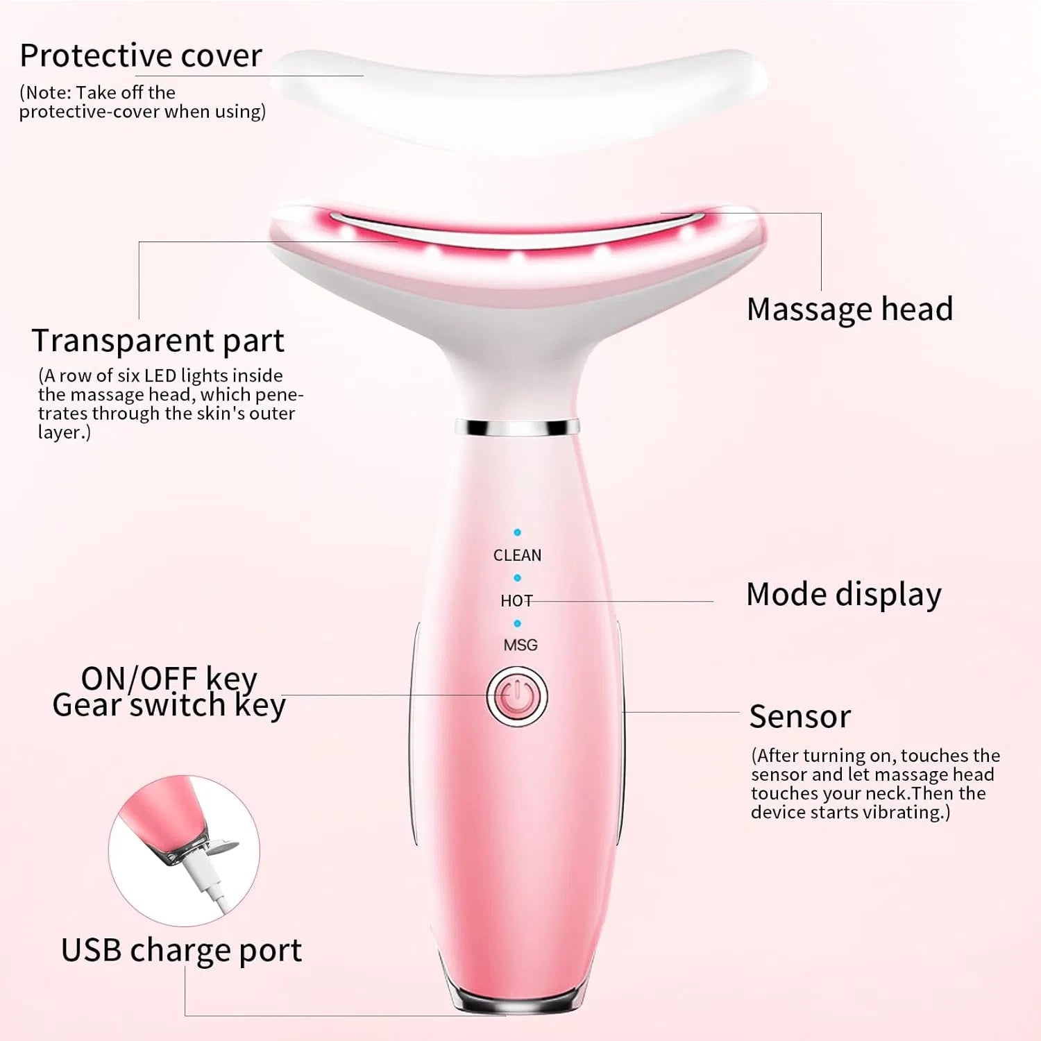 3-in-1 Heated Facial & Neck Massager