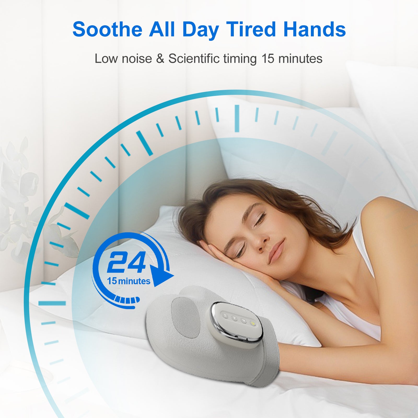 Intelligent Hand Massager with 3D Pressure, Heat & Cold Therapy