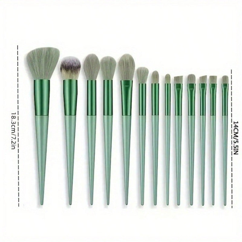 13-Piece Professional Makeup Brush Set with Sponge