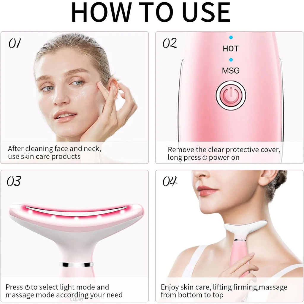 3-in-1 Heated Facial & Neck Massager