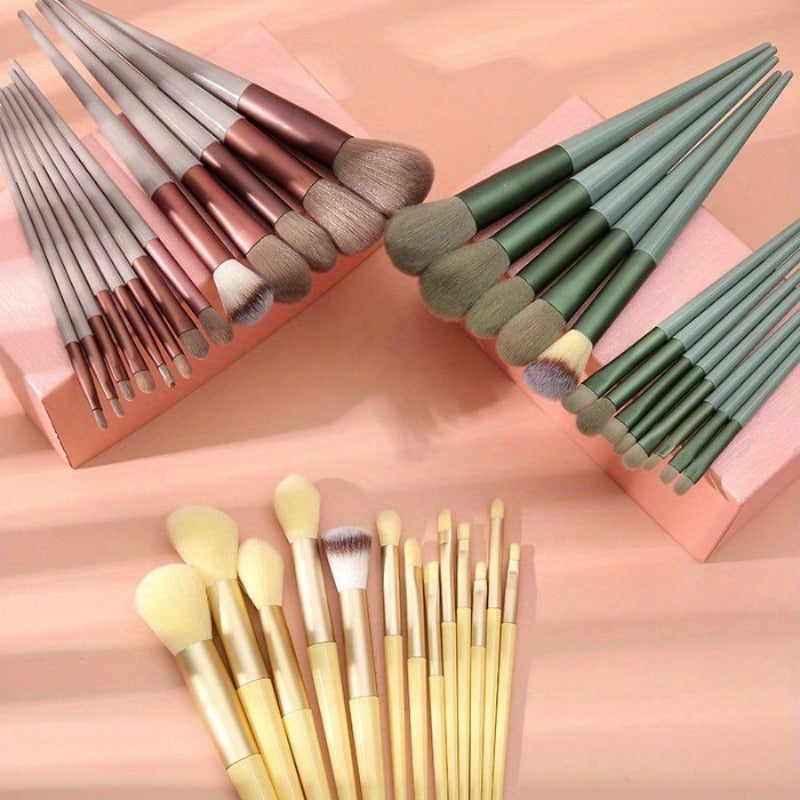 13-Piece Professional Makeup Brush Set with Sponge